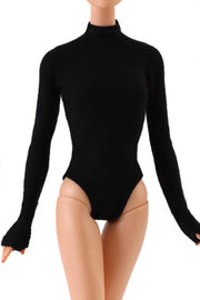 Black Open Back Bodysuit