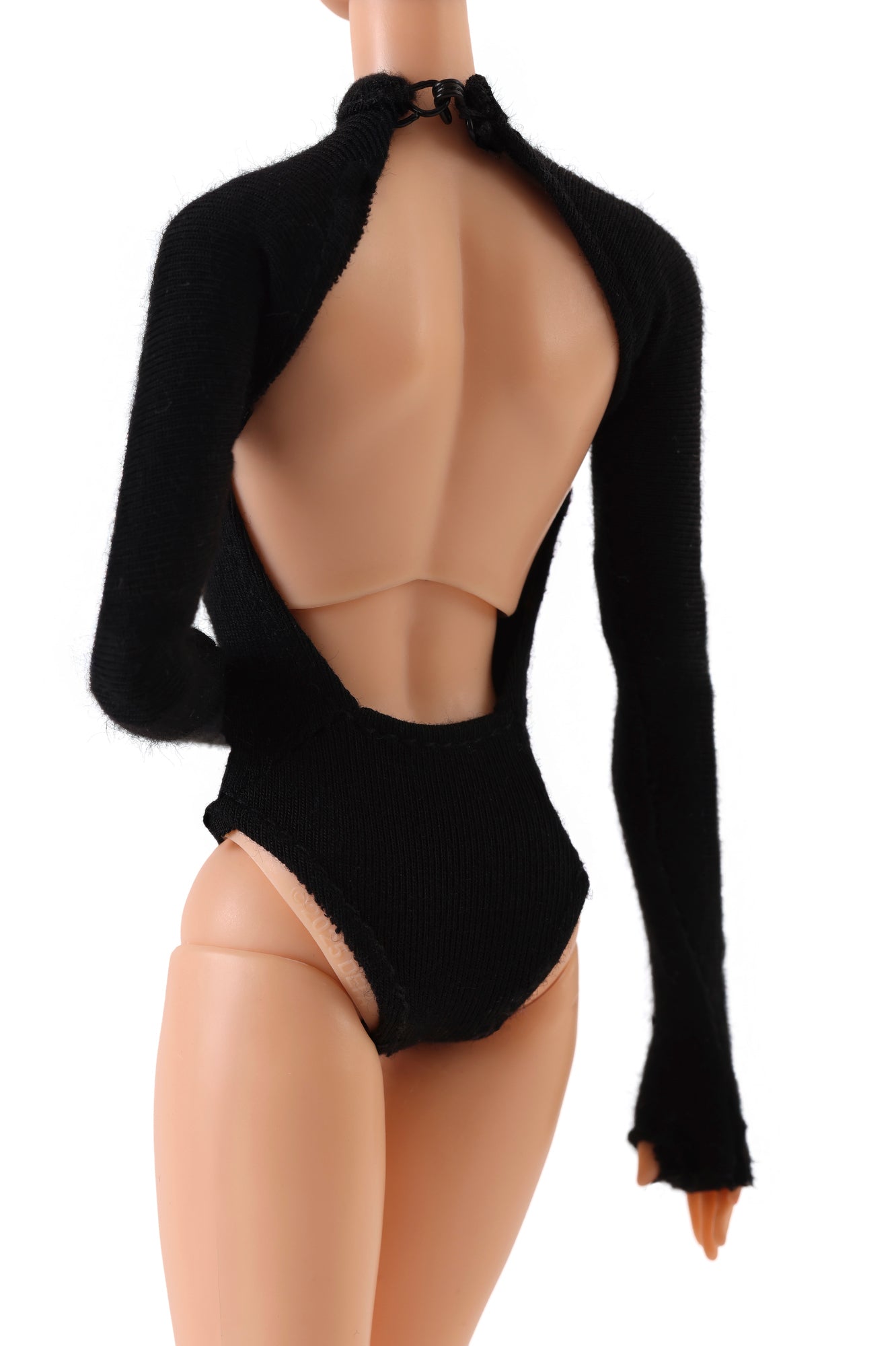 Black Open Back Bodysuit