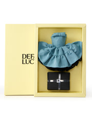 Pale Blue Faille Strapless Bow Detail Dress