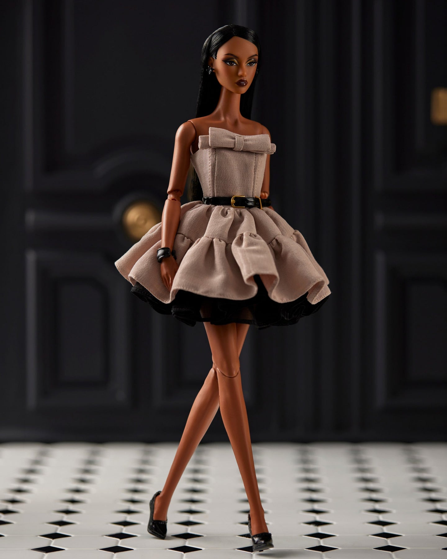 Biscotti Faille Strapless Bow Detail Dress