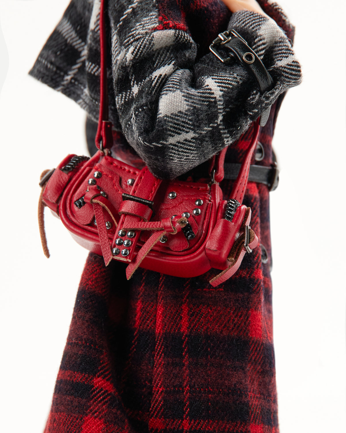 RED BIKER JACKET INSPIRED SHOULDER BAG