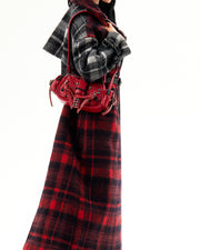 RED BIKER JACKET INSPIRED SHOULDER BAG