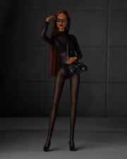 BLACK BIKER JACKET INSPIRED SHOULDER BAG